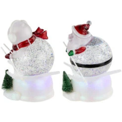 Northlight LED Lighted Color Changing Skiing Santa And Snowman Acrylic Christmas Snow Globes - 7.25" - Set Of 2 11 Northlight LED Lighted Color Changing Skiing Santa And Snowman Acrylic Christmas Snow Globes - 7.25" - Set Of 2 -Northlight Christmas northlight y94770 03 28900.1696522475