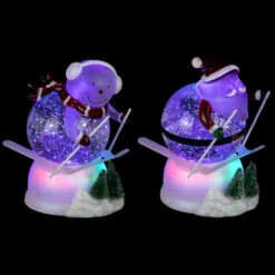 Northlight LED Lighted Color Changing Skiing Santa And Snowman Acrylic Christmas Snow Globes - 7.25" - Set Of 2 12 Northlight LED Lighted Color Changing Skiing Santa And Snowman Acrylic Christmas Snow Globes - 7.25" - Set Of 2 -Northlight Christmas northlight y94770 black 13344.1696868292