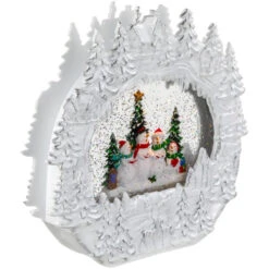 LED Lighted Caroling Snowmen Christmas Snow Globe - 9.5" -Northlight Christmas northlight y94773 02 03254.1696522479