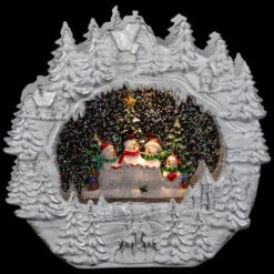 LED Lighted Caroling Snowmen Christmas Snow Globe - 9.5" -Northlight Christmas northlight y94773 black 02428.1696868292