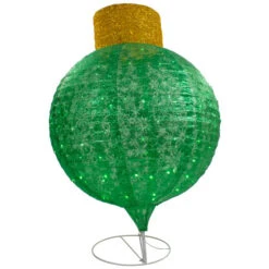 Northlight LED Lighted Twinkling Commercial Outdoor Tinsel Onion Christmas Ornament - 38" - Green -Northlight Christmas northlight ye92358 1 78496.1665580056
