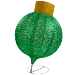 Northlight LED Lighted Twinkling Commercial Outdoor Tinsel Onion Christmas Ornament - 38" - Green -Northlight Christmas northlight ye92358 2 63591.1665580056