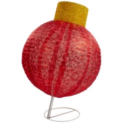 Northlight LED Lighted Twinkling Tinsel Onion Ornament Outdoor Commercial Christmas Decoration - 38" - Red -Northlight Christmas northlight ye92359 2 38703.1665610758