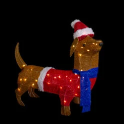 Northlight 26" LED Lighted Dachshund Dog Outdoor Christmas Decoration -Northlight Christmas northlight ye92364 onblack 34888.1646269151