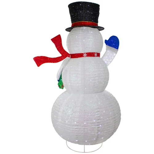 Northlight LED Lighted Iridescent Twinkling Snowman Outdoor Christmas Decoration - 71" 8 Northlight LED Lighted Iridescent Twinkling Snowman Outdoor Christmas Decoration - 71" - Image 6