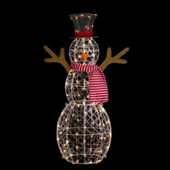 Northlight 48" LED Lighted Snowman With Top Hat And Red Scarf Outdoor Christmas Decoration -Northlight Christmas northlight ye92369 onblack 74328.1665610758