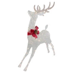 Northlight 56" LED Lighted Reindeer With Glitter Bow Outdoor Christmas Decoration -Northlight Christmas northlight ye92370 1 82308.1665611636