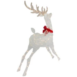Northlight 56" LED Lighted Reindeer With Glitter Bow Outdoor Christmas Decoration -Northlight Christmas northlight ye92370 2 10946.1665611636