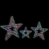 Northlight LED Lighted Multi-Function Outdoor Christmas Stars - 23" - Multicolor - Set Of 3 -Northlight Christmas northlight ye92372 onblack 15175.1661885812