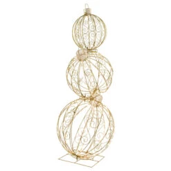 Northlight Open Design Stacked Christmas Ornaments Outdoor Decoration - 51" - Gold - Warm White -Northlight Christmas northlight ye93928 2 06277.1702056331