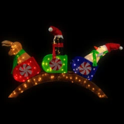 Northlight Lighted Winter Friends Christmas Coaster Outdoor Decoration - 4.5' - LED Warm White -Northlight Christmas northlight ye95940 onblack542727 01 83819.1724462600