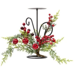 Northlight Apples And Berries Christmas Pillar Candle Holder - 10" - Green And Red 13 Northlight Apples And Berries Christmas Pillar Candle Holder - 10" - Green And Red -Northlight Christmas northlight yk95974 02 89767.1722387422