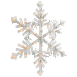 Northlight 15.5" White Lighted Snowflake Christmas Outdoor Window Silhouette -Northlight Christmas northlight ys27519 02 01639.1698958400