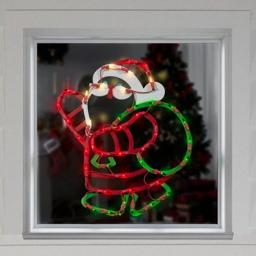 Northlight 17.5" Lighted Santa Claus With Gift Sack Outdoor Christmas Window Silhouette 4 Northlight 17.5" Lighted Santa Claus With Gift Sack Outdoor Christmas Window Silhouette - Image 2