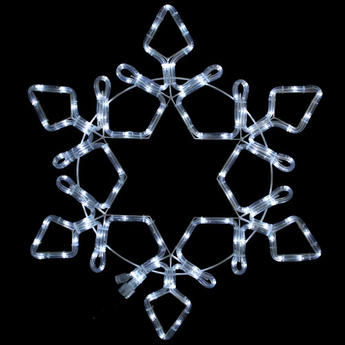 Northlight LED Rope Light Snowflake Commercial Christmas Decoration - 3' - Pure White Lights 3 Northlight LED Rope Light Snowflake Commercial Christmas Decoration - 3' - Pure White Lights