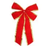 Northlight Velveteen 4-Loop Christmas Bow Decoration - 24" X 38" - Red And Gold 2 Northlight Velveteen 4-Loop Christmas Bow Decoration - 24" X 38" - Red And Gold -Northlight Christmas northlight ys28018 88190.1588344142