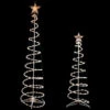 Northlight Set Of 2 Lighted Clear Outdoor Spiral Christmas Cone Trees 4', 6' -Northlight Christmas northlight ys90354 onblack 01 74943.1711136737