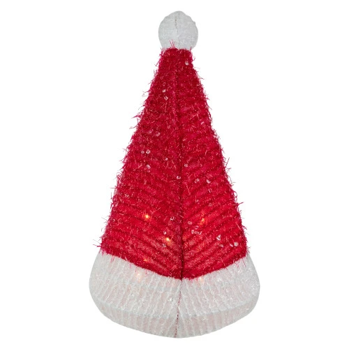 Northlight 12.25" Lighted Santa Hat Christmas Tree Topper, Clear Lights 4 Northlight 12.25" Lighted Santa Hat Christmas Tree Topper, Clear Lights - Image 2