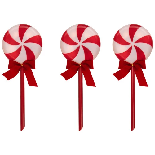Northlight Set Of 3 Peppermint Candies Christmas Pathway Markers 16" 3 Northlight Set Of 3 Peppermint Candies Christmas Pathway Markers 16"