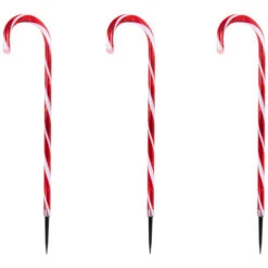 Northlight Set Of 8 LED Red And White Candy Cane Pathway Markers 28" -Northlight Christmas northlight ys99369 2 76686.1686230519