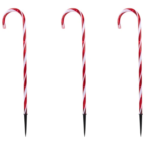 Northlight Set Of 3 Red And White Twinkle Candy Cane Pathway Markers 26" 6 Northlight Set Of 3 Red And White Twinkle Candy Cane Pathway Markers 26" - Image 4