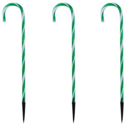 Northlight Set Of 3 Green And White Twinkle Candy Cane Pathway Markers 26" 10 Northlight Set Of 3 Green And White Twinkle Candy Cane Pathway Markers 26" -Northlight Christmas northlight ys99372 2 65020.1686230522