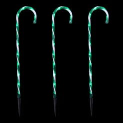 Northlight Set Of 3 Green And White Twinkle Candy Cane Pathway Markers 26" 9 Northlight Set Of 3 Green And White Twinkle Candy Cane Pathway Markers 26" -Northlight Christmas northlight ys99372 on20black 45105.1686230521