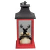 Northlight LED Candle With Deer "Merry Christmas" Lantern - 12" - Red And Black -Northlight Christmas northlight yw90664 1 sample 85734.1603850561