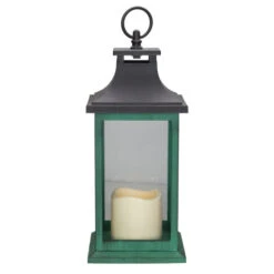 Northlight LED Candle With Christmas Tree Lantern - 12" - Green And Black 11 Northlight LED Candle With Christmas Tree Lantern - 12" - Green And Black -Northlight Christmas northlight yw90665 1 99749.1603850523