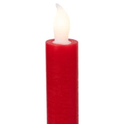 Northlight LED Flickering Flameless Taper Christmas Candles - 9.75" - Red - Set Of 4 -Northlight Christmas northlight yw95062 03 25794.1697473594