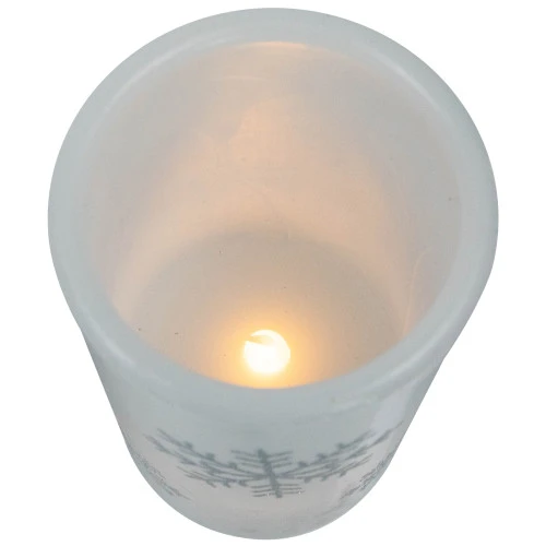 Northlight LED Flameless Flickering Wax Pillar Snowflake Christmas Candles - 6" - Set Of 3 9 Northlight LED Flameless Flickering Wax Pillar Snowflake Christmas Candles - 6" - Set Of 3 - Image 7