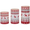 Northlight LED Flameless Flickering Nordic Reindeer Wax Pillar Christmas Candles - 6" - Set Of 3 -Northlight Christmas northlight yw95075 01 02830.1697473587