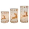Northlight LED Reindeer Flameless Flickering Wax Pillar Christmas Candles - 6" - Set Of 3 1 Northlight LED Reindeer Flameless Flickering Wax Pillar Christmas Candles - 6" - Set Of 3 -Northlight Christmas northlight yw95076 01 20522.1697214362