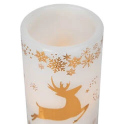 Northlight LED Reindeer Flameless Flickering Wax Pillar Christmas Candles - 6" - Set Of 3 15 Northlight LED Reindeer Flameless Flickering Wax Pillar Christmas Candles - 6" - Set Of 3 -Northlight Christmas northlight yw95076 05 91825.1697214362