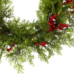 Northlight Lighted Artificial Cedar "JOY" Christmas Decoration - 24" - Warm White LED Lights -Northlight Christmas northlight z29987 07 68264.1707936939