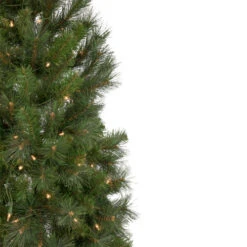 Northlight 6.5' Pre-Lit Medium Beaver Pine Artificial Christmas Wall Tree, Clear Lights -Northlight Christmas northlight z92831 3 56510.1657129594