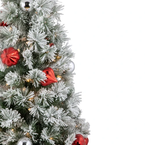 Northlight Pre-Lit Potted Snowy Bristle Pine Artificial Christmas Tree Clear Lights - 5' 6 Northlight Pre-Lit Potted Snowy Bristle Pine Artificial Christmas Tree Clear Lights - 5' - Image 4