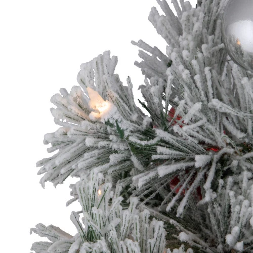 Northlight Pre-Lit Potted Snowy Bristle Pine Artificial Christmas Tree Clear Lights - 5' 7 Northlight Pre-Lit Potted Snowy Bristle Pine Artificial Christmas Tree Clear Lights - 5' - Image 5