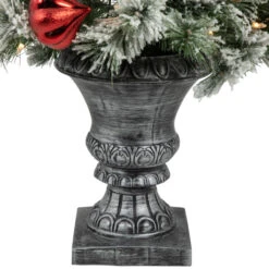 Northlight 4’ Pre-Lit Potted Snowy Bristle Pine Flocked Artificial Christmas Tree, Clear Lights 13 Northlight 4’ Pre-Lit Potted Snowy Bristle Pine Flocked Artificial Christmas Tree, Clear Lights -Northlight Christmas northlight z95345 05 09319.1697560211