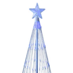Northlight LED Lighted Cone Tree With Star Outdoor Christmas Decoration - 4' - Blue Lights -Northlight Christmas northlight zg15638 03 91847.1600218897