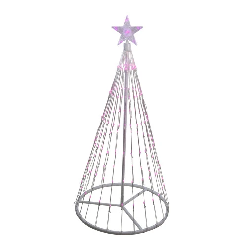 Northlight LED Lighted Show Cone Christmas Tree Outdoor Decoration - 4' - Pink 4 Northlight LED Lighted Show Cone Christmas Tree Outdoor Decoration - 4' - Pink - Image 2
