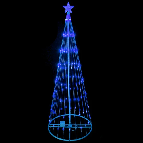 Northlight LED Lighted Christmas Tree Show Cone Outdoor Decoration - 9' - Blue 3 Northlight LED Lighted Christmas Tree Show Cone Outdoor Decoration - 9' - Blue