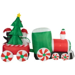 Northlight 8' Inflatable Train With Santa And Friends Outdoor Christmas Decoration -Northlight Christmas northlight zg92285 3 00946.1701710477