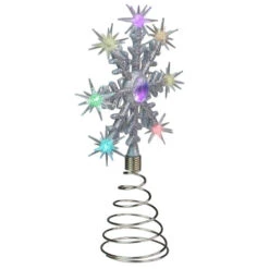 11" LED Lighted Coloring Changing Twinkling Snowflake Christmas Tree Topper -Northlight Christmas northlight zg92298 2 82793.1661887120