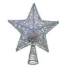 13" Lighted Silver Star With Rotating Projector Christmas Tree Topper - Multicolor LED Lights -Northlight Christmas northlightct 74 287 107 07044.1665610751