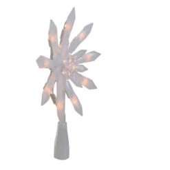 Northlight 9-Inch Lighted White Snowflake Christmas Tree Topper - Clear Lights -Northlight Christmas northlightd 74 870 1007 1 51087.1628264392