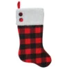 Northlight 23" Black And Red Rustic Buffalo Plaid Christmas Stocking 1 Northlight 23" Black And Red Rustic Buffalo Plaid Christmas Stocking -Northlight Christmas northlightl27900 1 57274.1588354065