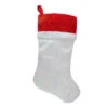 Northlight 22.25" LED Lighted White Iridescent Glittered Christmas Stocking With Red Cuff -Northlight Christmas northlightl27908 1 49292.1588389092