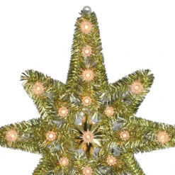 Northlight 21" Gold Lighted Star Of Bethlehem Christmas Tree Topper - Clear Lights -Northlight Christmas northlightys27529 44304.1636546338