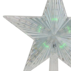 Northlight Lighted Flashing Crystal Star Christmas Tree Topper - 9" - Multicolor LED Lights -Northlight Christmas northlightys27555 26982.1636546645